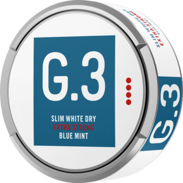 G3 Blue Mint Slim White Dry Extra Strong Portion Snus