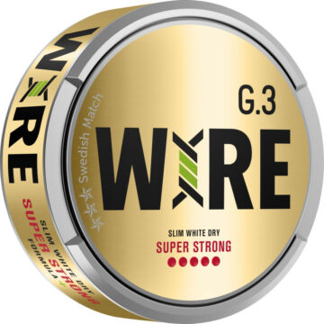 G3 Wire Super Strong Slim White Dry Portion Snus