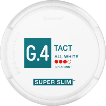 G4 TACT Spearmint Super Slim All White Portion Snus