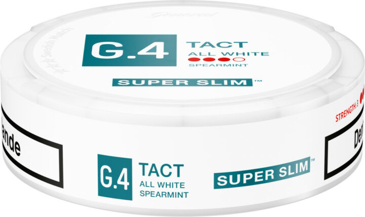 G4 TACT Spearmint All White Super Slim Portion Snus